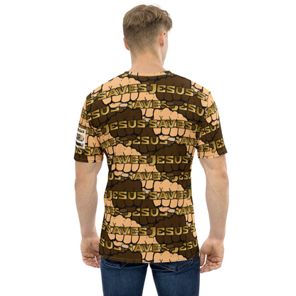 Men's T-shirt Jesus Saves fist