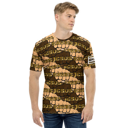 Men's T-shirt Jesus Saves fist