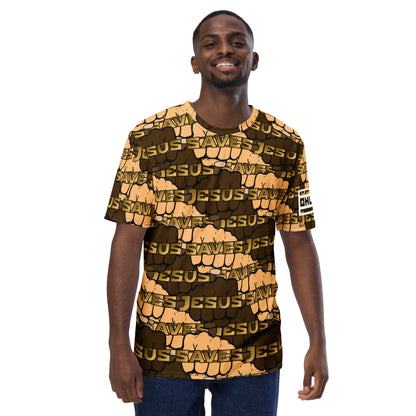 Men's T-shirt Jesus Saves fist