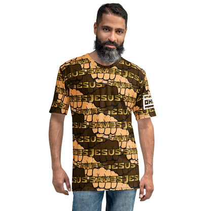 Men's T-shirt Jesus Saves fist