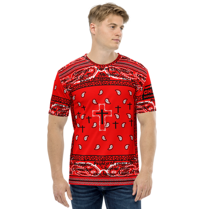 Men's T-shirt red bandana Cross