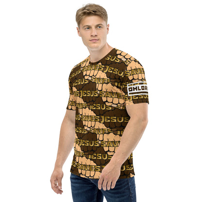 Men's T-shirt Jesus Saves fist