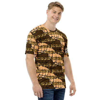 Men's T-shirt Jesus Saves fist