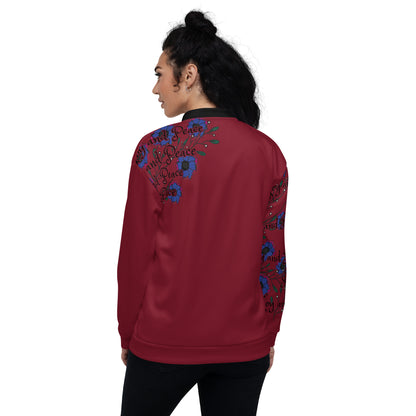 Women's Bomber Jacket Peace and Love