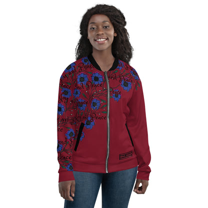 Women's Bomber Jacket Peace and Love