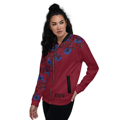 Women's Bomber Jacket Peace and Love