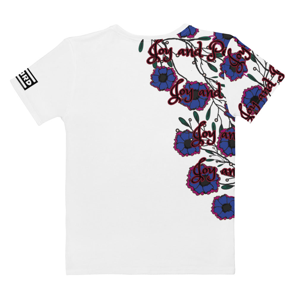 Women's T-shirt blue flower