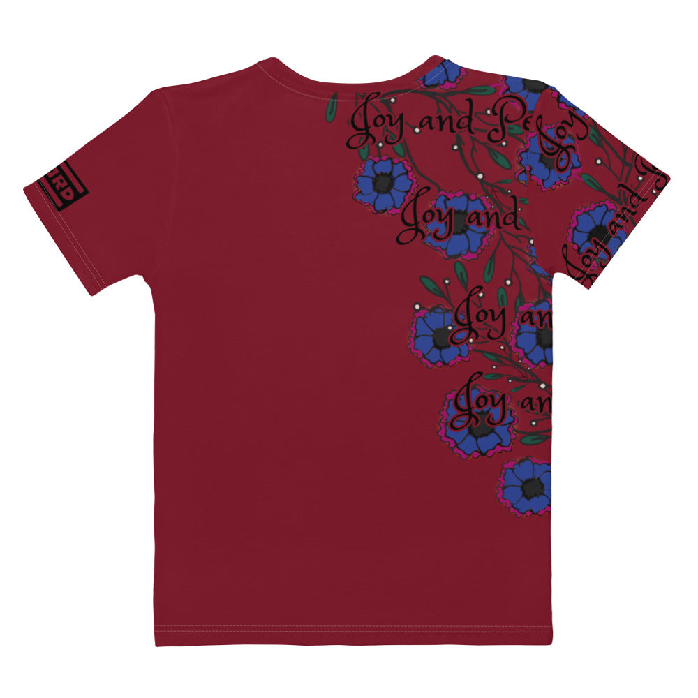 Women's T-shirt blue flower2