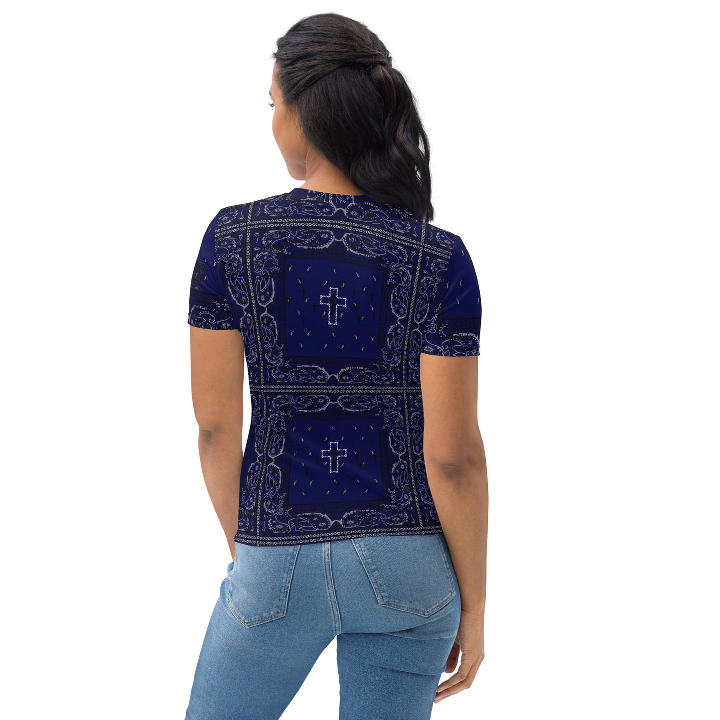 Women's T-shirt BLUE BANDANA