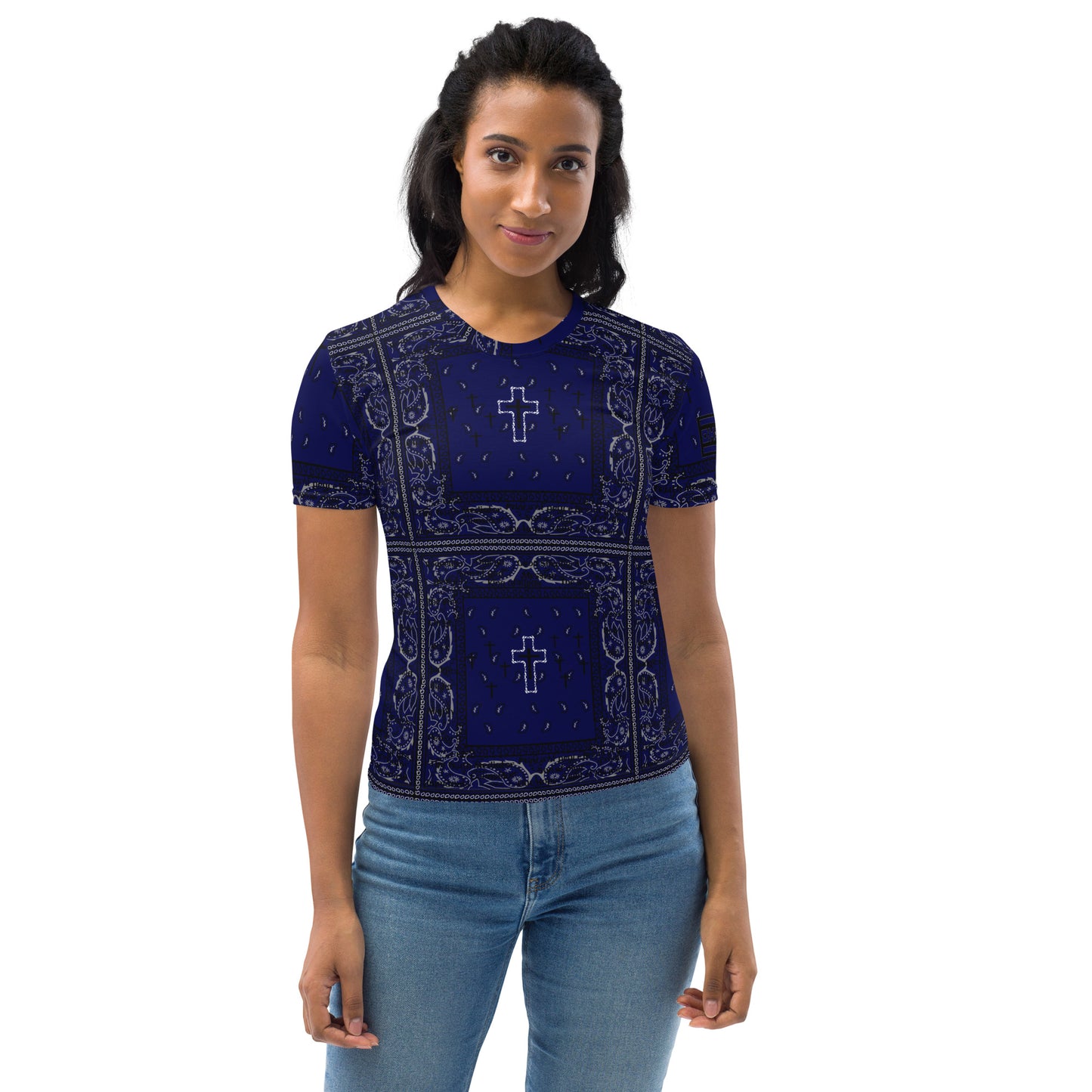 Women's T-shirt BLUE BANDANA