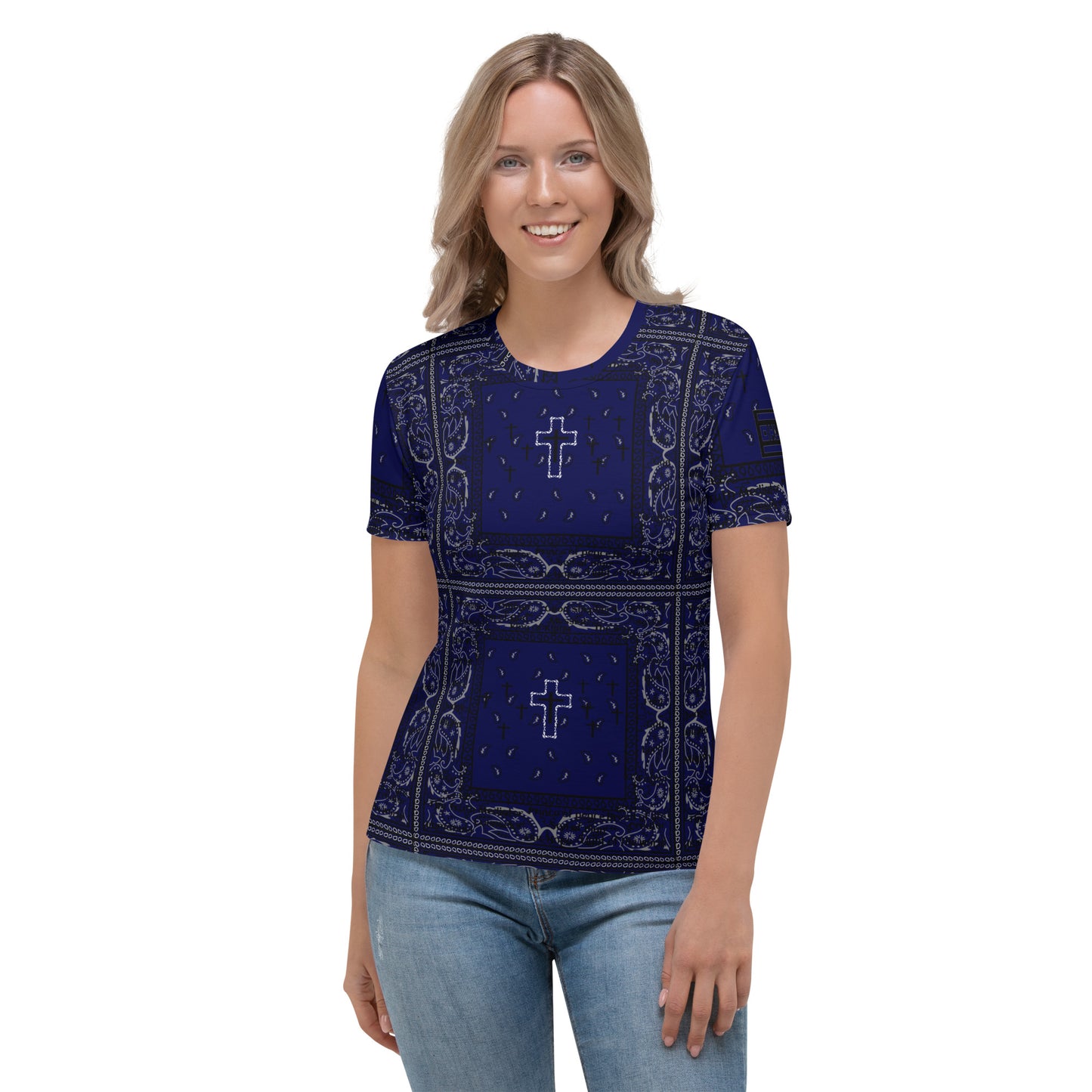 Women's T-shirt BLUE BANDANA