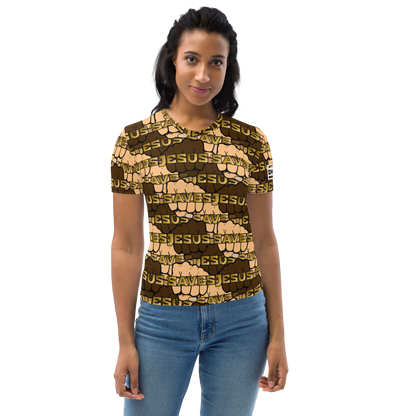 Women's T-shirt Jesus saves Fist