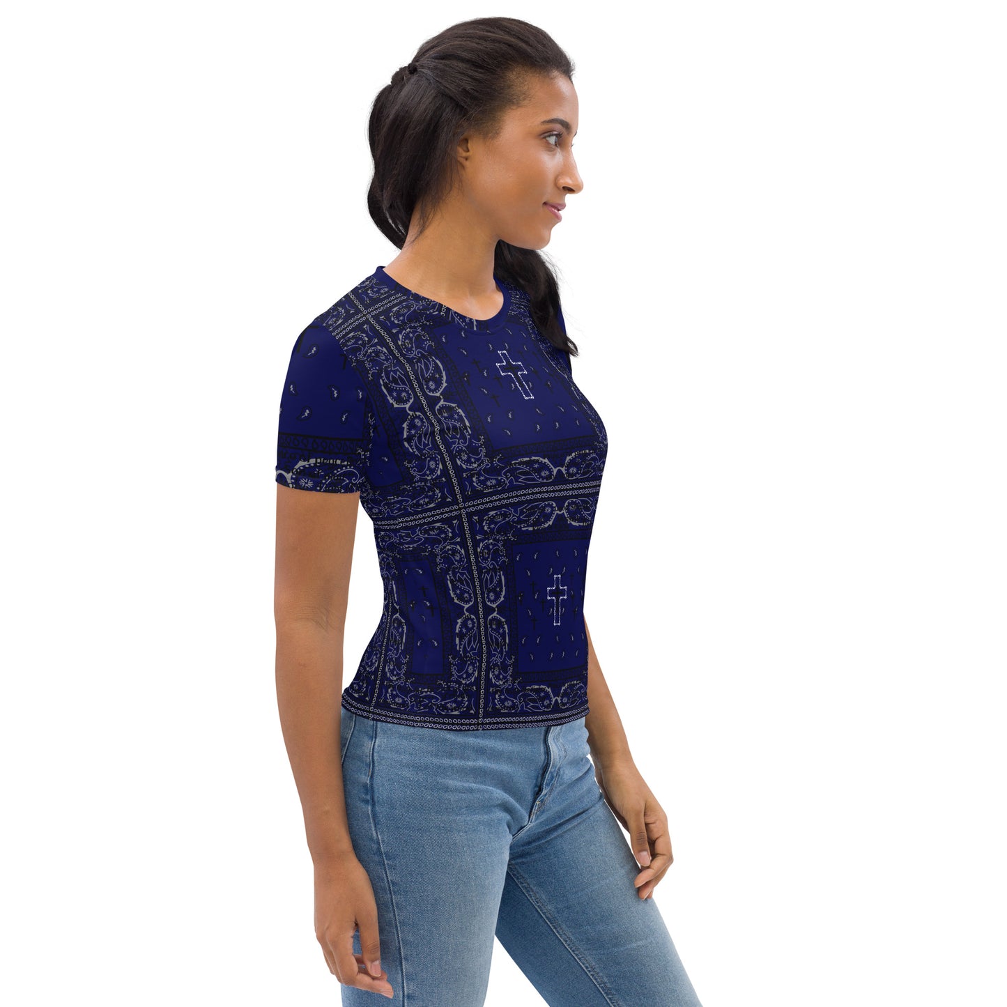 Women's T-shirt BLUE BANDANA