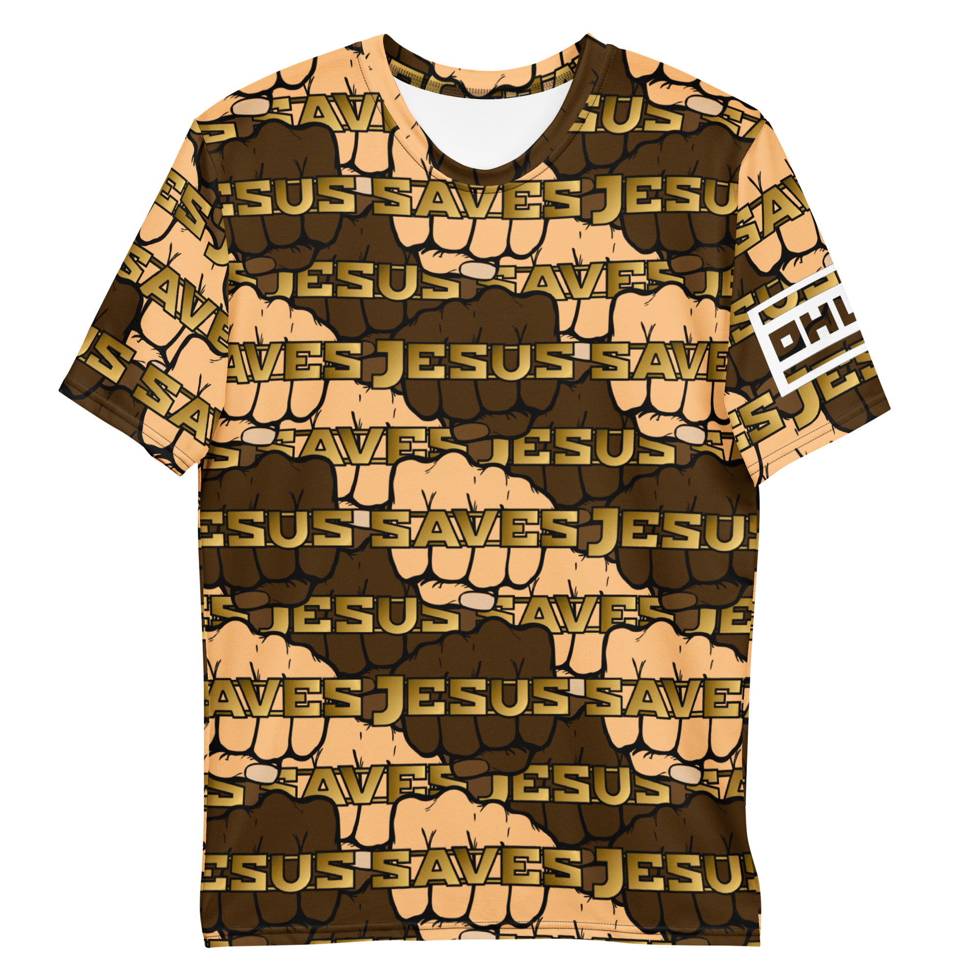 Men's t-shirt Jesus saves (fist)